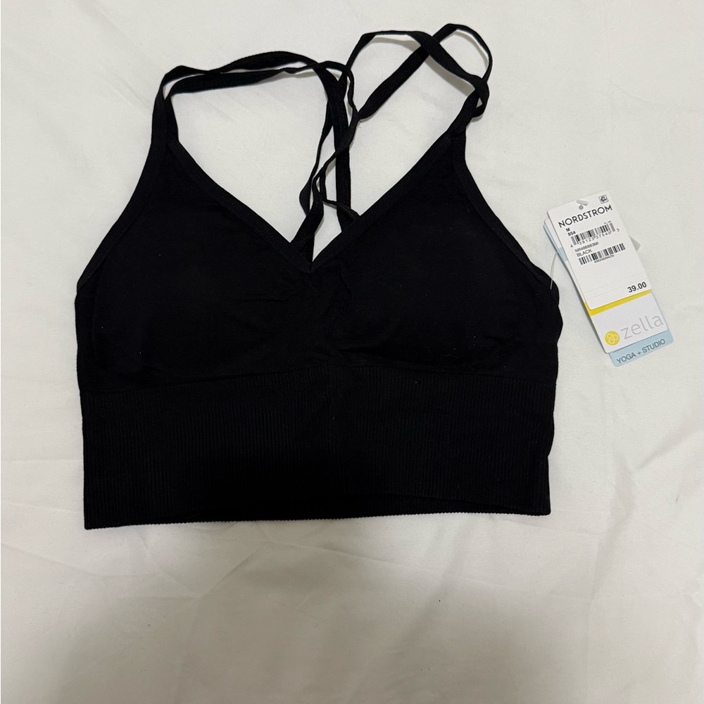 Zella Black Strappy Sports Bra